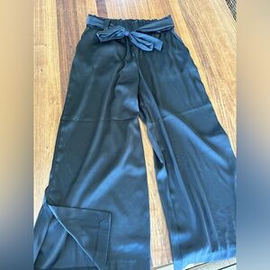 black silky pants